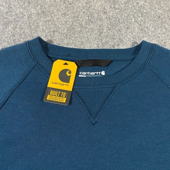 Carhartt Midweight Logo Sleeve Graphic Sweatshirt Womens 2X Relaxed Fit Blue NWT - Picture 7 of 16